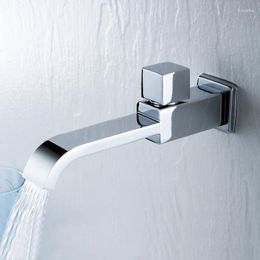 Bathroom Sink Faucets Wall Mount Longer Faucet Spout Bath Shower Single Cold Mop Decorative Machine WC Taps B098&B099