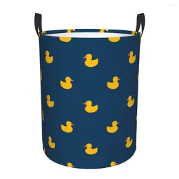 Laundry Bags Dirty Basket Cute Ducks Pattern Folding Clothing Storage Bucket Toy Home Waterproof Organiser