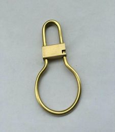 Brass Copper Easy Quick Lock Key Ring Keychain Clip Hook Men039s Metal Keys Holder Car Key Ring Pedant Cosplay Gift6076561