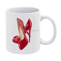Mugs Fashion Women's Shoes Heels White Mug Custom Printed Funny Tea Cup Gift Personalised Coffee Most Sold F