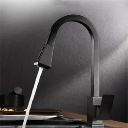 Kitchen Faucets Single Handle Pull Brass Black Silver Filter Deck Mounted Mixer Tap