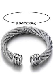 Large Elastic Adjustable Stainless Steel Twist Cuff Bangle Bracelet for Men Women Jewellery Silver Gold3080529