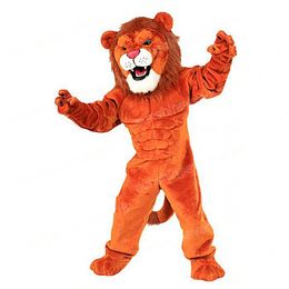 2024 Adult Size Lion Mascot Costume Top Cartoon Anime theme character Carnival Adults Size Christmas Birthday Party Outdoor