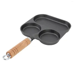Pans Breakfast Pan 3 Section Egg Frying Non Coating Divided Grill Fast Heating Thicken Pancake For Home