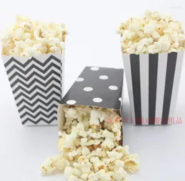 Gift Wrap 24 X Black Polka Dot Popcorn Box Birthday Wedding Party Deco Supply Stripe Cup