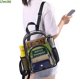 Backpack Women Stadium Approved Transparent PVC Female Backpacks Waterproof Fashion See Through Casual Simple For Outdoor Hiking