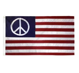 Imp Emb Peace USA Flag 100D Polyester Digital Printing Sports Team School Club Indoor Outdoor 8313686