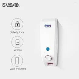 Liquid Soap Dispenser SVAVO Manual 400ml Wall Mounted Single Head ABS Plastic Shampoo Shower Gel