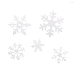 Decorative Figurines 18pcs Christmas Ornaments White Snowflakes Creative Glass Window Snowflake Decor Layout Props For Shopping