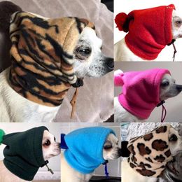 Dog Apparel Small Fur Ball Pet Hat Warm Drawstring Adjustment Cute Winter Fleece Puppy Outdoor Cold Protection Cap Headgear