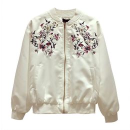 Spring And Autumn Women Korean Loose Embroidered Jacket Student Short Joker Pilot Embroidered Baseball Shirt Female Thin Top 240513