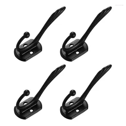 Hooks 4x/Set Wall Mounted Coat Durable Wardrobe With Screws Hanging Single Hook Bathroom Home Accessories