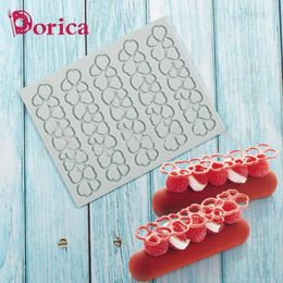 Baking Moulds Long Hearts Stitching Design Sugarcraft Silicone Pad Chocolate Fondant Cake Molds DIY Dessert Decorating