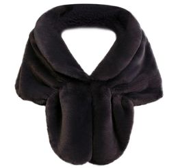 Scarves Womens Faux Fur Collar Shawl Scarf Wrap Evening Party Cape Stole For Bride And Bridesmaid Winter Coat5859141
