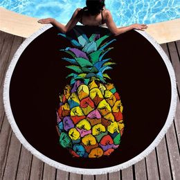 Towel Pineapple Swimming Beach Cactus Bath Bathrobe Adult Kid Shower Wraps Soft Shawl Blanket Tassel Round Sports Yoga Mat