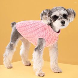 Dog Apparel Twist Knit Sweaters For Small Medium Dogs Cats Puppy Winter Warm Solid Pullover Clothes Yorkie Coat Teddy Jacket