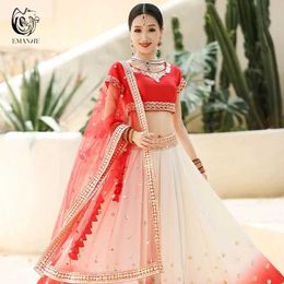Ethnic Clothing Newly arrived shirts tight fitting womens Saree embroidered long skirts womens coats summer clothing Indian ethnic girl dance clothingL2405