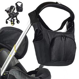 mommy storage bag for doona Stroller accessories portable diaper bag compatible with stroller black waterproof storage bag 240512