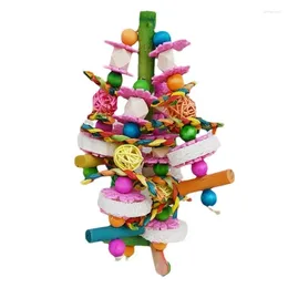 Other Bird Supplies Small Parrot Toys Colourful Natural Loofah Chew Birdcage Ornaments Multifunctional Beak Grinding With Metal Hook