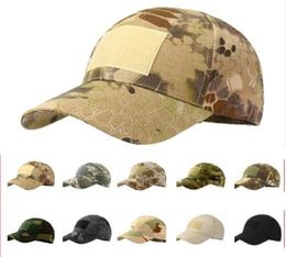 Outdoor Sport Snapback Caps Camouflage Hat Simplicity Tactical Military Army Camo Hunting Cap Hat For Men Adult Cap LJJK9874898241