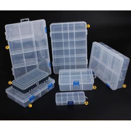 Clear Visible Plastic Storage Box Tools Makeup Fishing Tackle Accessory Organizer Screws Hardware 240510