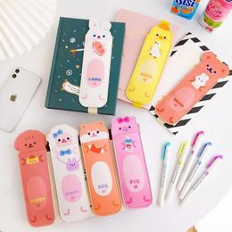 Storage Bags 1PC PU Leather Mini Pen Bag Elastic Buckle Book Pencil Case Portable Notebook Journal Holder Office Stationery