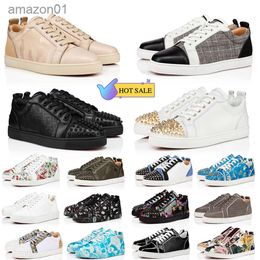 Red Bottoms Shoes New Store Wholesale Mens shoes Womens Fashion Sneakers Designer Shoes Low Black White Cut Leather Splike Tripler Loaf U9S