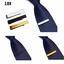 Party Favour 10PCS Men Tie Clips Stainless Steel For Wedding Groom High Quality Personnalized Logo Free
