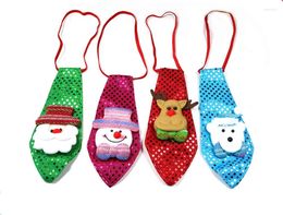 Dog Apparel 50pcs Shining Christmas Pet Supplies Middle Neckties Bowties Snowman Deer Samll Ties Holiday Grooming Accessories