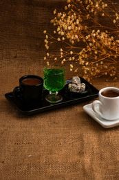 Cups Saucers Amazing Turkish Greek Arabic Coffee & Espresso Cup Set Single Stand Presentation 4 Piece