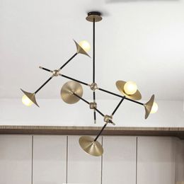 Postmodern Nordic Designer Iorn Art Hanging Lamp Living Room Bedroom Chandelier Lighting Indoor Home Decor Led Hanglamp Light