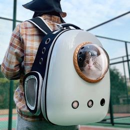 Cat Carriers Dog Window Portable Carrying Travel Bag Breathable Space Transparent Pet Carrier Bags Backpack