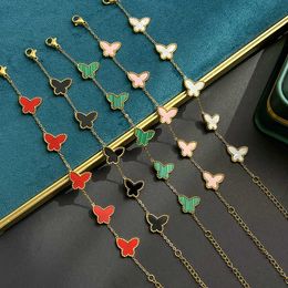 Designer Necklace Vanca Luxury Gold Chain Brilliant Butterfly Bracelet for Female Popular Small and Popular Design and Bracelet Simple CFP5