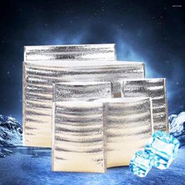 Storage Bags Aluminum Foil Thermal Insulation Lunch Bag 20Pcs Disposable Food Delivery Pouch