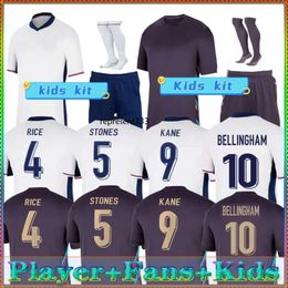 england football shirt 23 24 Euro Cup EnglandS jersey BELLINGHAM home away RICE SAKA FODEN RASHFORD STERLING STONES GREALISH KANE Men Kids fans player Football Shirt