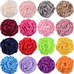 Decorative Flowers Lovely Headdress Satin Fabric Clothing Accessories Girls Rolled Hair Flower For Band
