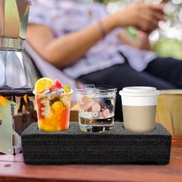 Take Out Containers 2 Pcs Milk Tea Cup Holder Takeout Tray Accessories Outdoor Stand Drink Carrier Coffee Trays Cups Holders
