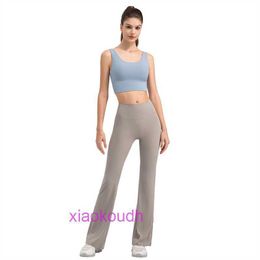 Aaa Designer Lul Comfortable Women's Sports Yoga Pants Breathing Series Womens High Waist Hip Lift Micro Horn Breathable and Awkwardly Free Fitness 32393
