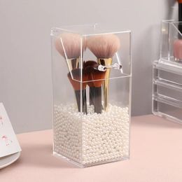 Storage Boxes Acrylic Makeup Brush Holder Organizer Cosmetic Lipstick Pencil Container Transparent Box