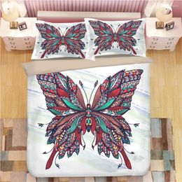 Bedding Sets 3D Butterfly Print Set Duvet Covers Pillowcases One Piece Comforter Bedclothes Bed Linen