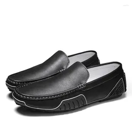 Casual Shoes Brand High Quality Men's Leather Spring Summer Ladies Moccasin Loafers Big Size 47 48 Driving