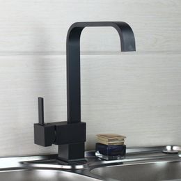 Bathroom Sink Faucets Yanksmart Deck Mounted Faucet Single Handle Mixer Tap Matte Black Basin Kitchen Swivel