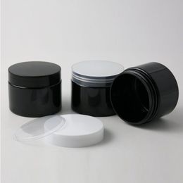 20 x 150g 5oz Black Plastic Jar With Lid Cosmetic jars Empty Containers Sample Cream Jars Packaging Rmrig