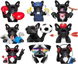 Cartoon Dogs Patches On Clothes Engineering Sports Dog DIY Heat Transfer Clothing Sticker Iron On Patches For Tshirt Jeans9686595