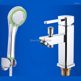 Bathroom Sink Faucets All Copper Basin Faucet With Shower Single Hole And Cold Mixer Tap Brass Handle J17009
