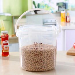 Storage Bottles 1 PC Kitchen Box Rice Cylinder With Flour Sealed Barrel Thick Plastic Cover Food Organiser