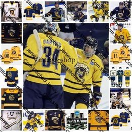 Vin 2022 NCAA Frozen Four Custom QU Quinnipiac Bobcats Hockey Jersey 28 Liam McLinskey Jerseys 29 Cristophe Tellier 30 Dylan St. Cyr 31 Noa