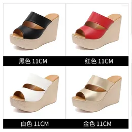 Sandals Summer Fashion Style Women's Thick Botton Wedges Shoes For Women High Heel Gold Bowknot Platform Size 32-43