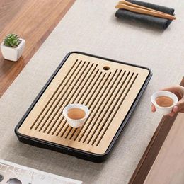 Tea Trays Minimalist Tray Solid Bamboo Personalized Rectangle Service Cute HolztableHome Accessories