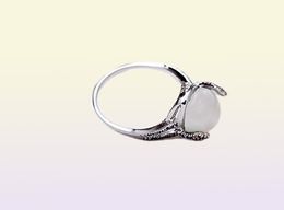 New 925 Silver Simple Opal ladies Retro punk ring ring Fit Cubic Anniversary Jewellery for Women Christmas Gift4284823